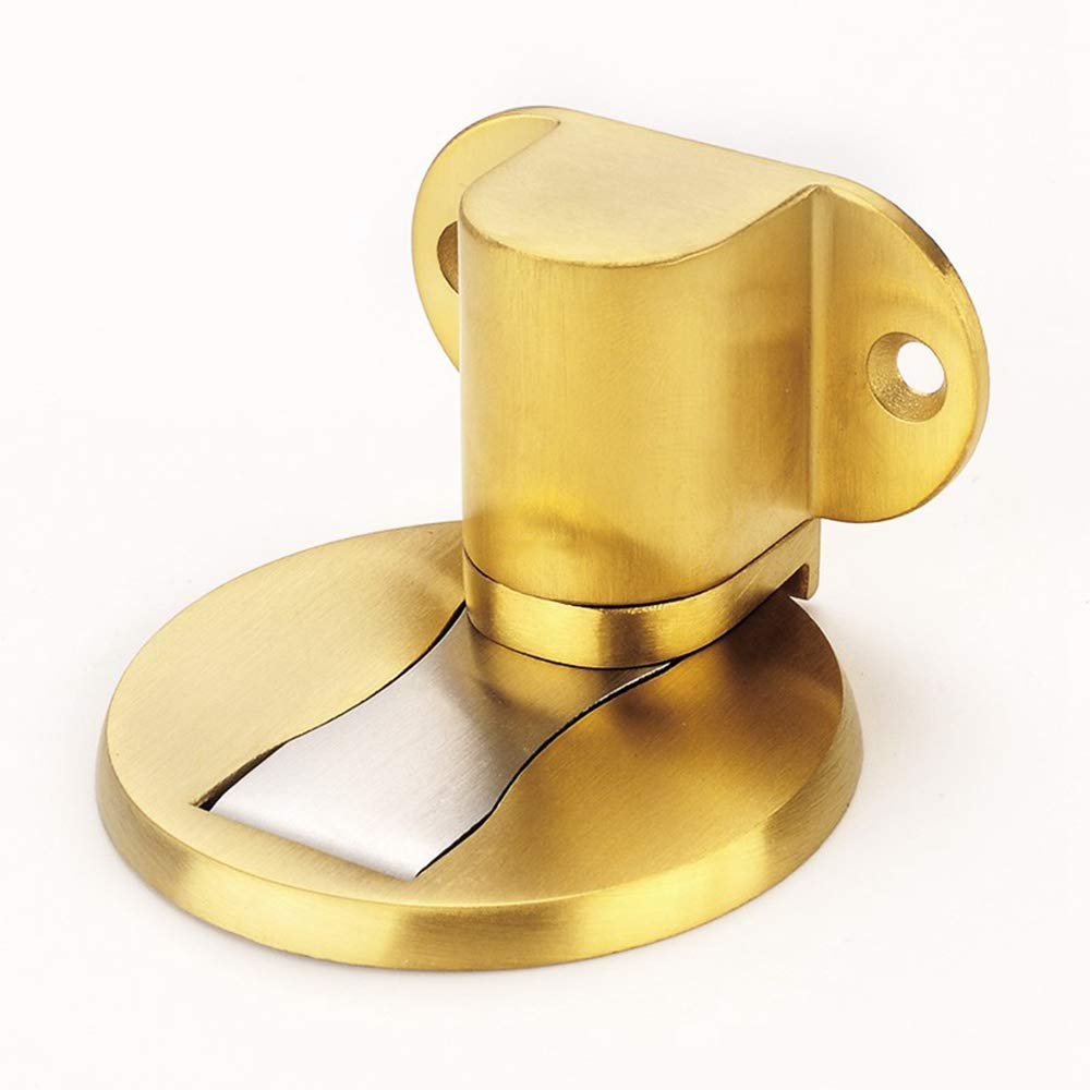 CHDHALTD Magnetic Door Stop Adjustable Zinc Alloy Door Holders Furniture Hardware Door Stopper Door Suction(Gold)