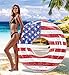 POZA Inflatable USA Flag Giant Pool Float Tube - Sparkle Silver Stars Confetti Filled Luxurious Fun Lounger, Cool USA Flag Design Water Swimming Ring Pool Floaties for Beach, Lake, Pool 48 Inch