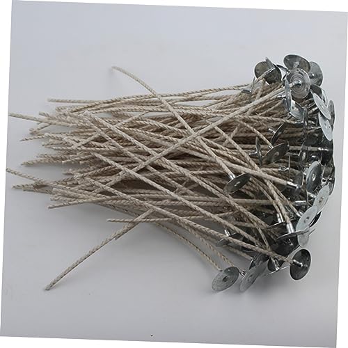 Juego de 100 mechas para velas con base y pestañas Lurrose miniatura 6