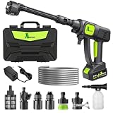 Muzisst Cordless Car Washer, 1250PSI, Portable...