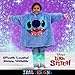 Disney Lilo & Stitch WAYY BIG HOODIE for Kids Oversized Pullover Blanket Hoodie Wearable Sweater Blanket (OneSize Blue)