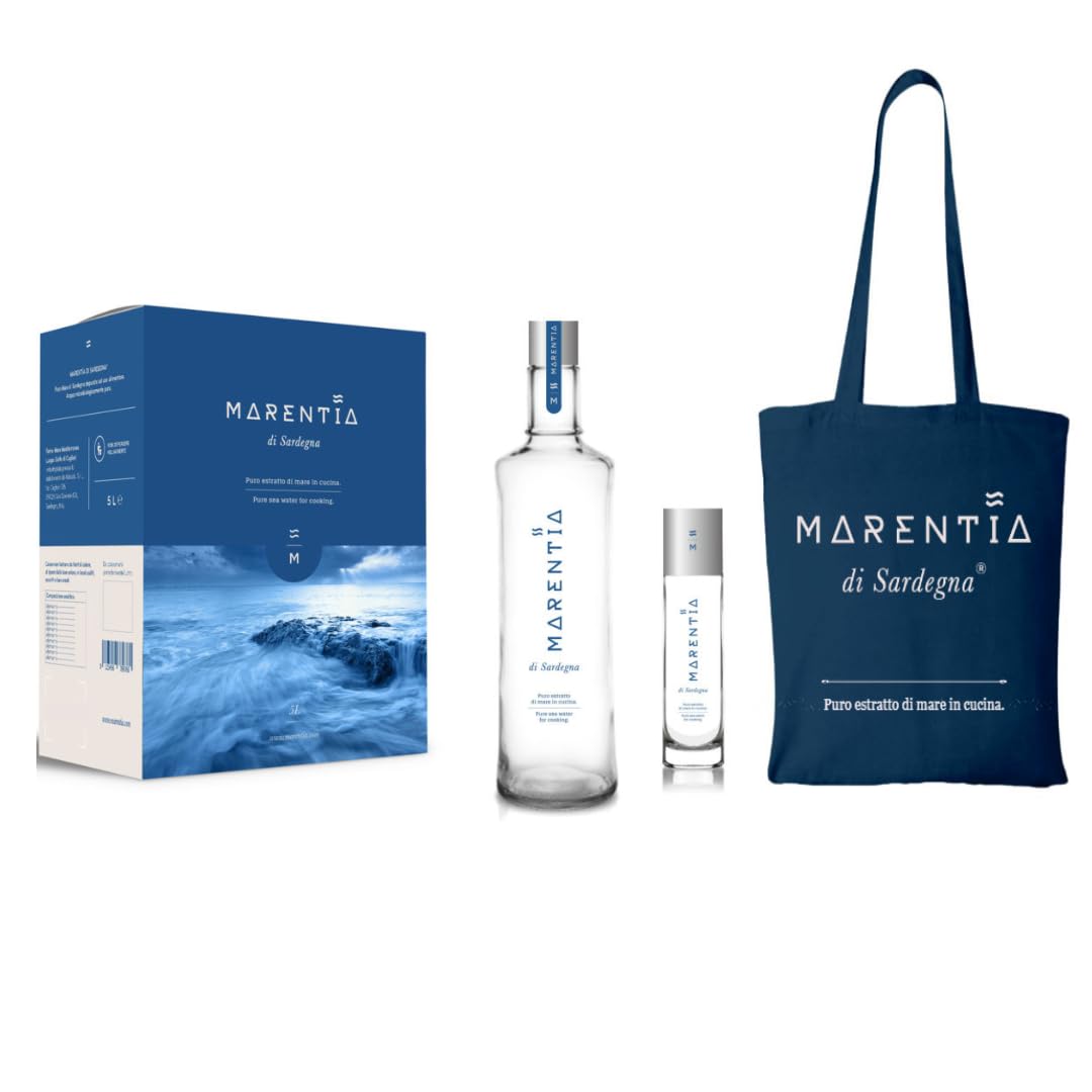 Trio Set con Tote Bag Esclusiva: Marentìa, acqua di mare per uso alimentare