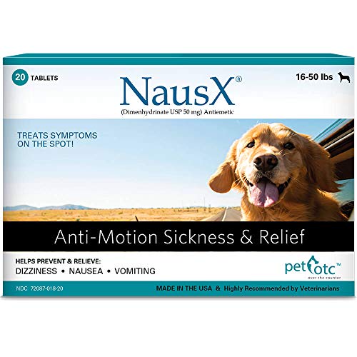 Nausx Anti-Motion Sickness & Relief for Dogs, Md