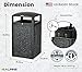 Alpine Industries 40 Gallon Commercial Outdoor Trash Can, Metal with Removable Bin & Locking Lid (Black, Grey Stone)