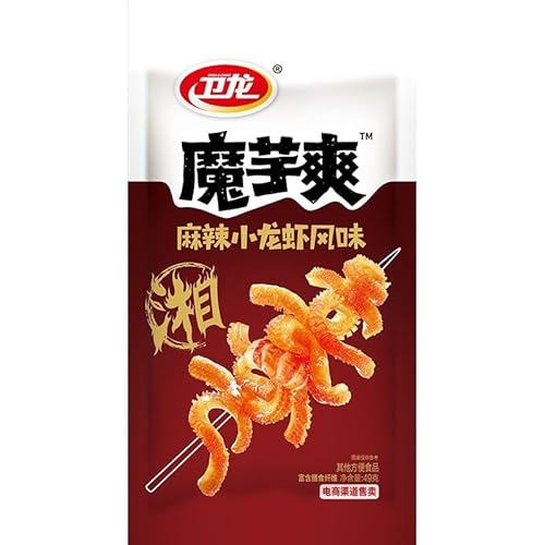 Weilong Mogu Shuang Spicy Crab Flavor Soybean Tripe Mogu Dry Snack to Satisfy Your Cravings49g/bag (Contains 6 Small Packets)1.7oz 魔芋爽49g/袋（内含6小包）