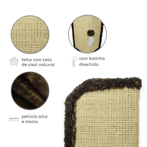 Kit com 2 Arranhador Protetor para Canto de Sofá e Cama Base Interna Marrom