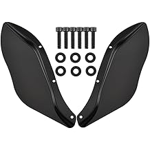 Motorcycle Windshield Fairing Air Deflectors Side Wings Fits for Harley CVO Electra Glide Street Glide Tri Glide 1996-2013 (Black)