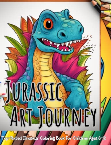 Jurassic Art Journey: Top-Rated Dinosaur Coloring Book for Children Ages 6-12 image 2