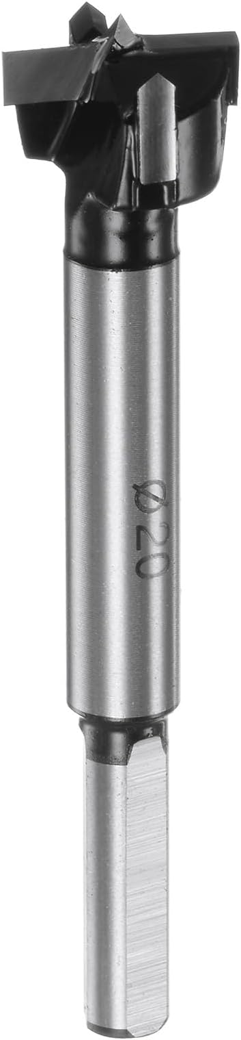 Generic Forstner Drill Bit 20mm (25/32") K30/C1 Tungsten Carbide Tip Triangle Shank Wood Forstner Bit Opener Cutter for Hinge Hole Drilling Woodworking