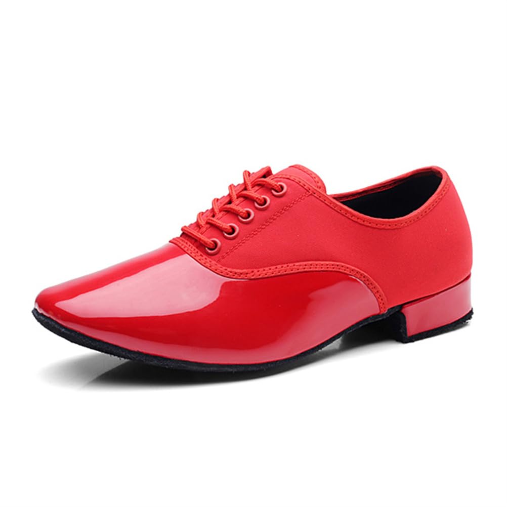 Zapatos de Baile para Hombre Latino Salsa Salón Suela de Cuero Vals Interior