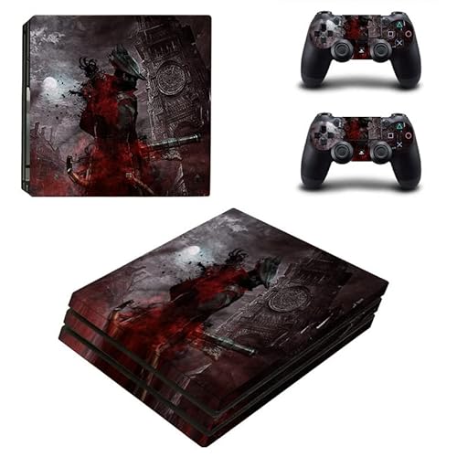 The Blood Butcher Video Game P-S4 Pro Console Set Vinyl Skin Decal Stickers Protective for P-S4 Pro P-S4 2 Controllers