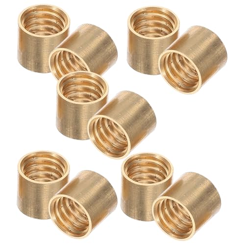GAROZATION Pool Cue Necessity 10pcs Billiard Cue Stick Ferrules Brass Ferrules for Billiards Cue Snooker Pool Ferrules