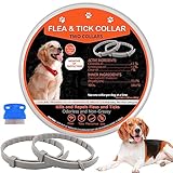 Flea Collar for Dogs, 2 Pack Collar for Dogs, 12 Months Protection, Waterproof, Adjustable One Size Fits All, Black