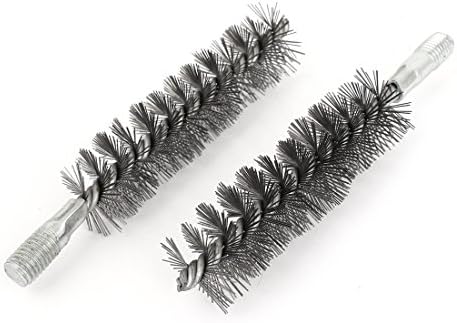 Aexit 12mm Thread Painting Supplies & Wall Treatments 30mm Dia Steel Wire Pipe Tube Cleaning Chimney Paint Rollers Brush 2pcs