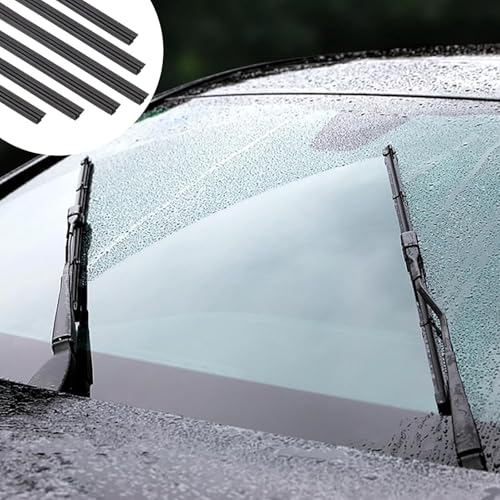 6 Stück 800 mm Scheibenwischer Gummi Schwarze Wischergummi aus Naturkautschuk Universal Ersatzwischblätter Replacement Gummistreifen für Die Meisten Autos Scheibenwischers Gummi Ersatz