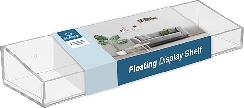 Miniatura 7 de Sorbus Estantes de baño acrílicos flotantes, estantes acrílicos transparentes, estante de ducha para tocador de baño, cocina, estantería, estante de