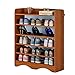 Produktbild Belingeya-hm Schuh-Organisator Holz-Schuhregal 5-Tier-Aufbewahrungsschrank Holzregal für Flur Large Furniture Organizer für Eingangsbereich Flur Badezimmer Wohnzimmer und