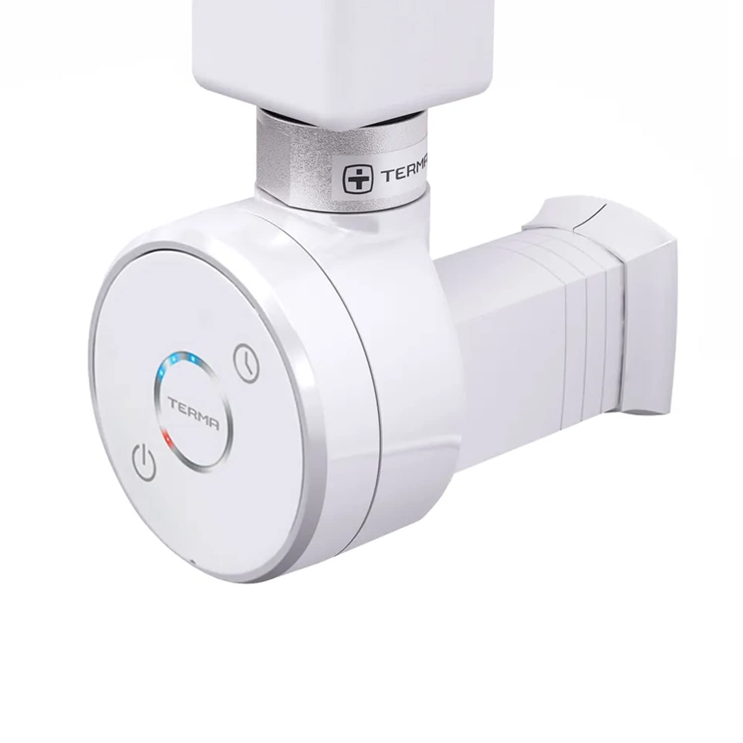 Termostat grzałka, wkład grzejny, element grzejny do grzejników łazienkowych DRY 600 W. biały, prosty kabel bez wtyczki z osłoną kabla