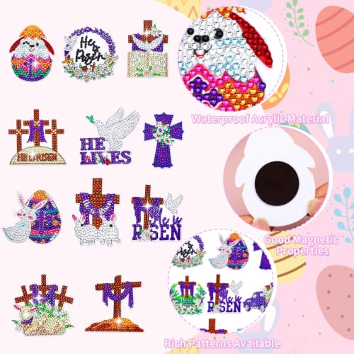 Imanes Decorativos JULMELON Easter 16 Piezas DIY miniatura 4