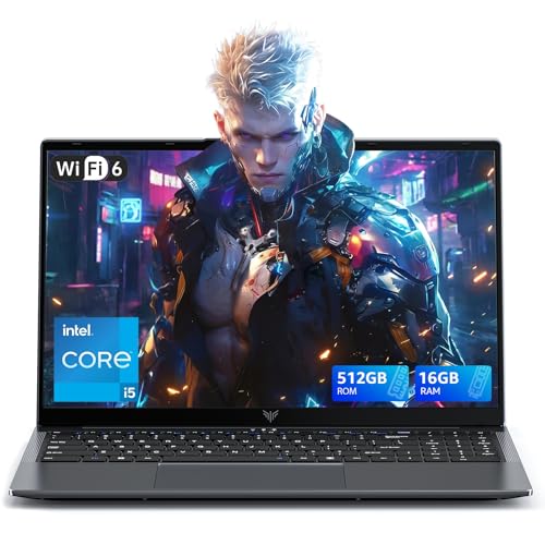 Image of Laptop with Windows 11,15.6 inch Laptops Computer with Intel 12-Core i5 Processor (Up to 4.5GHZ),16GB RAM 512GB SSD,WiFi 6, Webcam,Intel Iris Xe Graphics,High performance Laptops for Student,Business