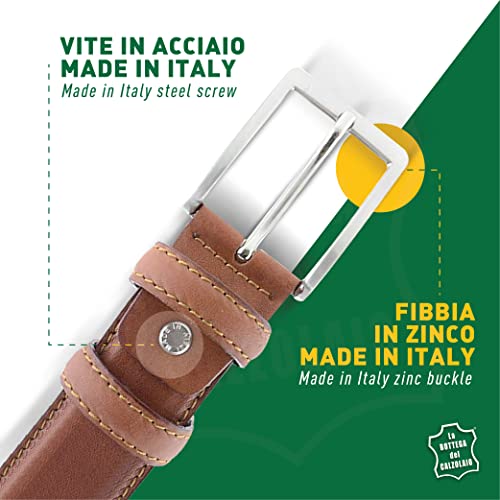 Leather belt for men classic, elegant, handmade and made in Italy3