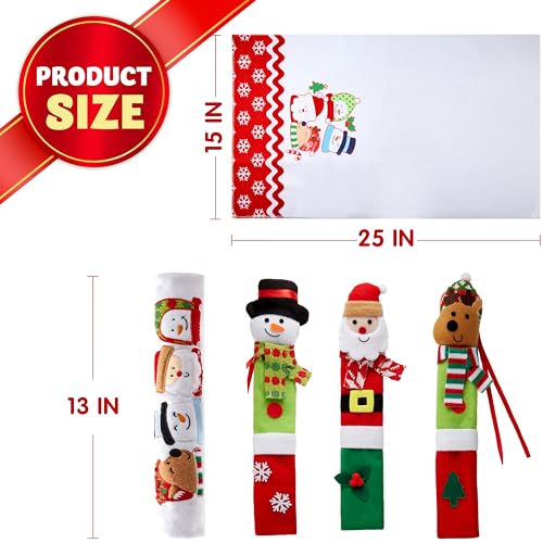 JOYIN 5 Pieces Christmas Kitchen Appliance Handle Covers for Kitchen Refrigerator Microwave Oven Dishwasher Decoration, Xmas Indoor Décor, Party Favor Supplies. - Image 4