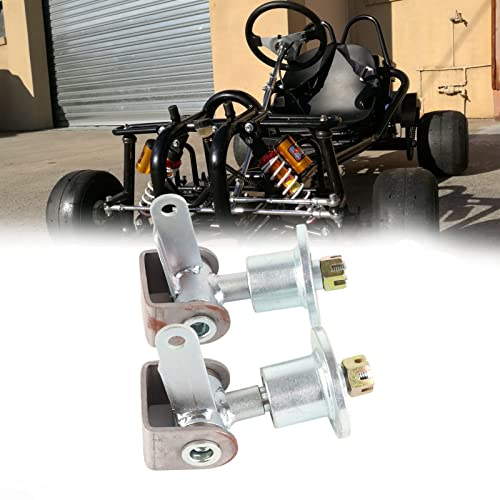 Front Wheel Hub 17mm 3 Stud Steering Knuckle Spindle with Bearing Flange for 5in Tires 6mm Studs, Direct Replacement for Go Kart ATV Quad Bike