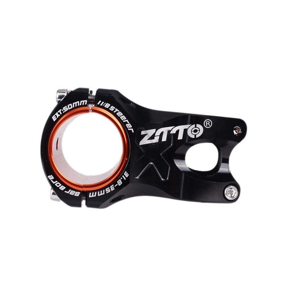 Aihifly-st Bike Carbon Handlebar Stem 31.8 * 50MM Mountain Bike Handlebar Ultra-light Short Riser Cross-country For Most Bicycles (Color : Black, Size : 31.8x50MM)