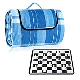 Tragbar & Klappbar:Tomight Picknickdecke kann in eine kompakte Größe von 37 x 26 x 12 cm gefaltet werden und wiegt weniger als 1 kg, ist nicht schwer und sehr bequem zu tragen, kann Mann Picknickdecke einfach mitnehmen, wohin Sie gehen möchten.