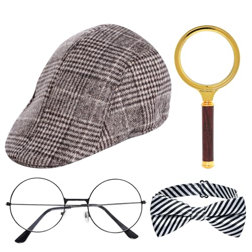 Disfraz completo de detective con accesorios miniatura 1