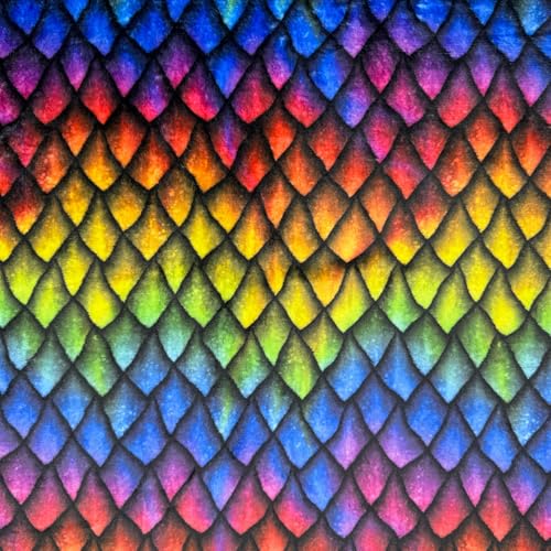 Tissu polaire écailles de dragon multicolore pour couverture enfant douillette - 2