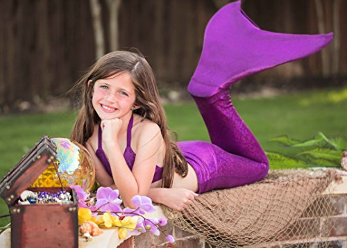 Fin Fun, Sparkle Mermaid Tail, Monofin Included, Purple Sky, Child 8 - Thumbnail 6