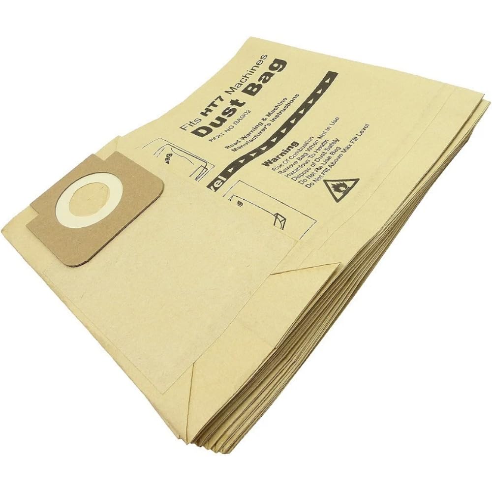 Floor Sander Sanding Paper Dust Collection Bags Edge Edging Edger to fit Hiretech HT7 & HT8, Clarke Super 7R (20x Bags to fit HT7)
