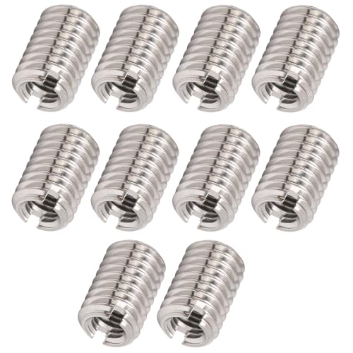 10 Stück Gewindeeinsatz Reduziermutter, Innengewinde M5 X 0,8 Mm, Außengewinde M8 X 1,25 Mm, Länge 12 Mm, Edelstahl-Gewindereduziermutter Befestigungs-Hardware für Möbelprojekte