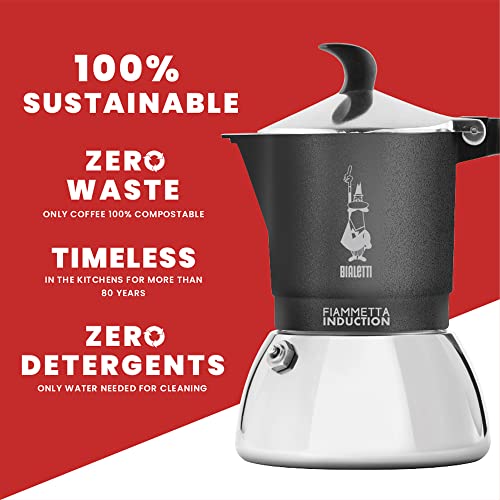 Bialetti Fiammetta Cafetière à Induction 2 Tasses 100 ML Convient à Tous Les Feux Design élégant - vue 6