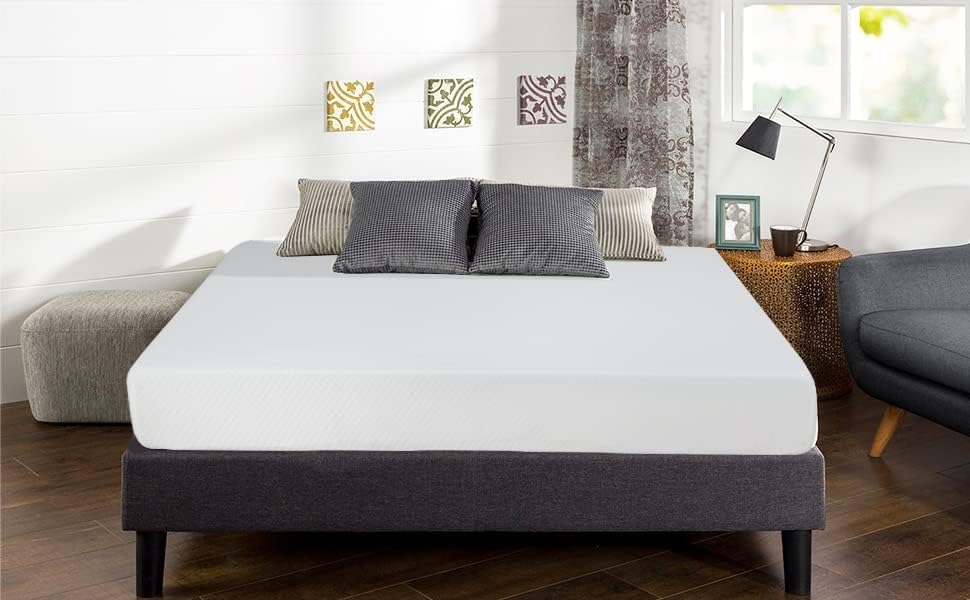 Miniatura 7 de BIQWBIC Colchón de espuma viscoelástica de gel de 10 pulgadas tamaño Queen para un sueño fresco y alivio de presión, tamaño mediano firme, cama en