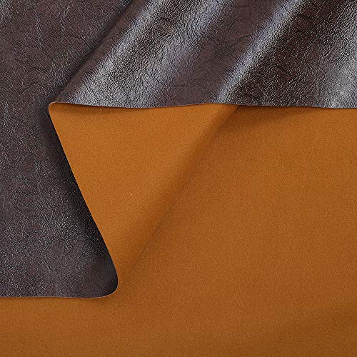 Image of SAE Rexine /Faux Leather /Artificial Leather Solid Half Meter For Crafts /Sofas /Chairs /Auto Seat Covers (Dark Brown)