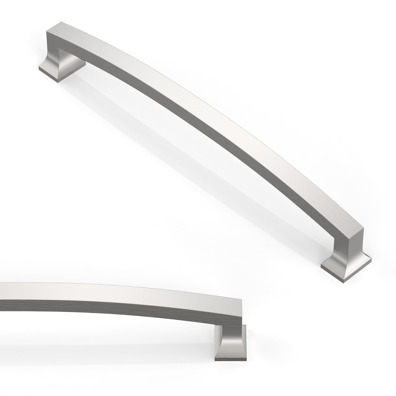 Asimerdeco 10 Pack Brushed Satin Nickel Cabinet Pulls 192mm Kitchen Cupboard Handles Solid Zinc Alloy Cabinet Hardware Drawer Pulls