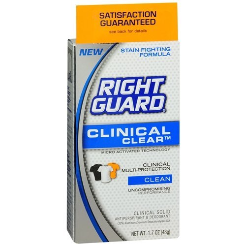 Right Guard Clinical Antiperspirant & Deodorant Solid, Clean 1.7 oz