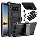 Galaxy Note 8 Case, Venoro Heavy Duty Armor Shockproof Rugged Protection Case Cover with Belt Swivel Clip and Kickstand for Samsung Galaxy Note 8 6.3" 2017 Release (Black)