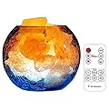Himalayan Salt Lamp with Dimmer and Remote, USB Himalayan Pink Salt Lamp with Blue Bowl, Natural Crystal Salt Lamp Night Light Mood Lighting, Rock Salt Lamp for Decor Meditation Household Gifts Yoga
