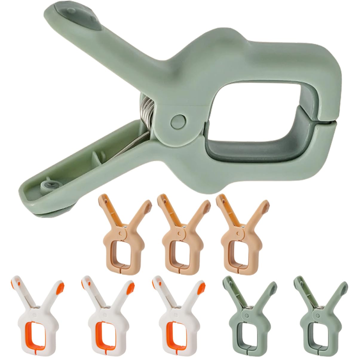 TOPBATHY 18pezzi Mollette Antivento Per Bucato Da Plastica Per Fissare Panni Coprimaterassi e Coperte Resistente e Leggero Arancione Per Uso Quotidiano e All Aperto