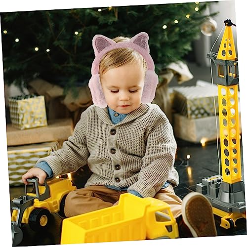 Orejeras de invierno infantiles de gato para regalos de cumpleaños 5