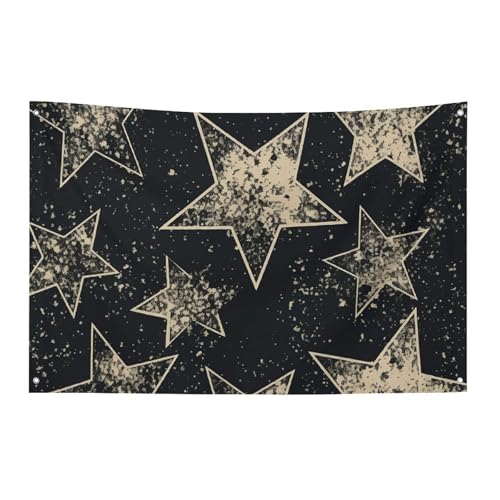 Drapeau de jardin saisonnier imprimé étoiles ornement de cour intérieure et extérieure durable