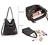 Travistar Damen Canvas Schultertasche Rucksack Groß Handtasche Vintage Damen umhängetasche Anti Diebstahl Tasche Damen Hobo Tasche für Alltag Büro Schule Ausflug Einkauf-Schwarz #3
