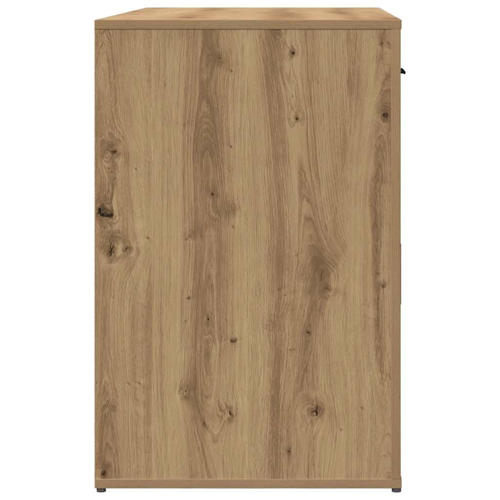 Scrivania Rovere Artigianale in Legno Multistrato 100x49x75 cm con Cassetto e Ripiano per Studio Ufficio Casa Smartworking Postazione PC Gaming Salvaspazio