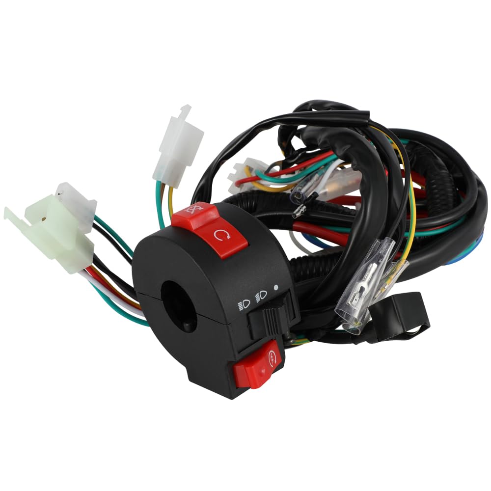 Arnés de cableado eléctrico Relé Estator Bobina CDI Solenoide Bujía para 50cc 70cc 80cc 90cc 100cc 110cc 125cc EXC RM TTR SX PW CRF ATV Quad KLX Pit Bike Scooter
