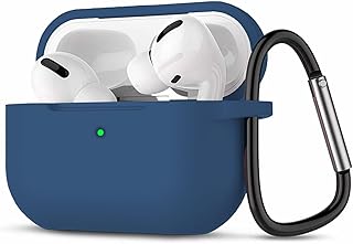 LiWerlly for AirPods Pro/Pro 2 Case, Soft Silicone AirPods Pro 2nd Generation Protective Silicone Skin Cover for Apple Airpods 2nd Gen Case with Keychain for Kids Teens Girls Boys Women, Navy Blue