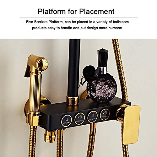 Ensemble de robinet de douche avec pommeau pluie et douchette main