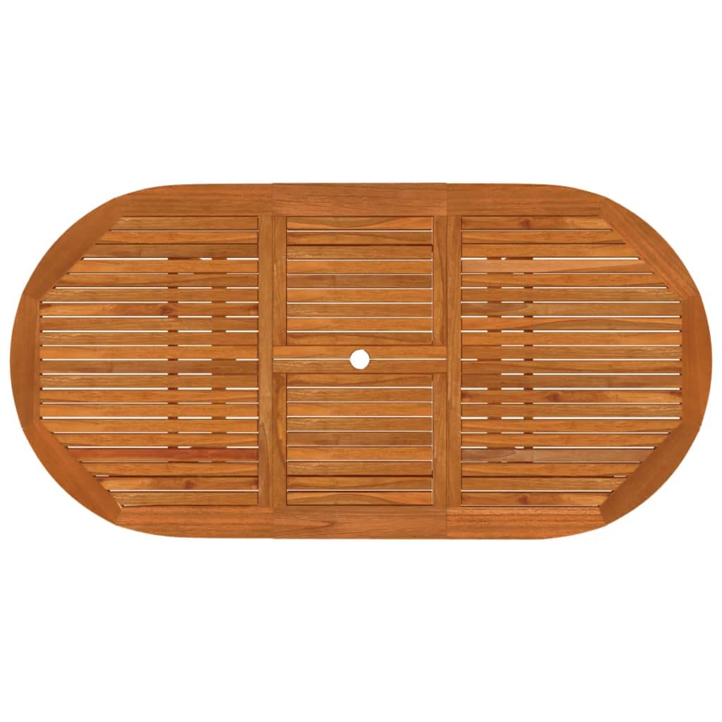Gartenmöbel-Set, 7-teilig, Massivholz, Eukalyptus, Gartenmöbel, Tisch und Stühle, Terrasse, Set für Terrasse, Außenhof, ohne Fußstützen